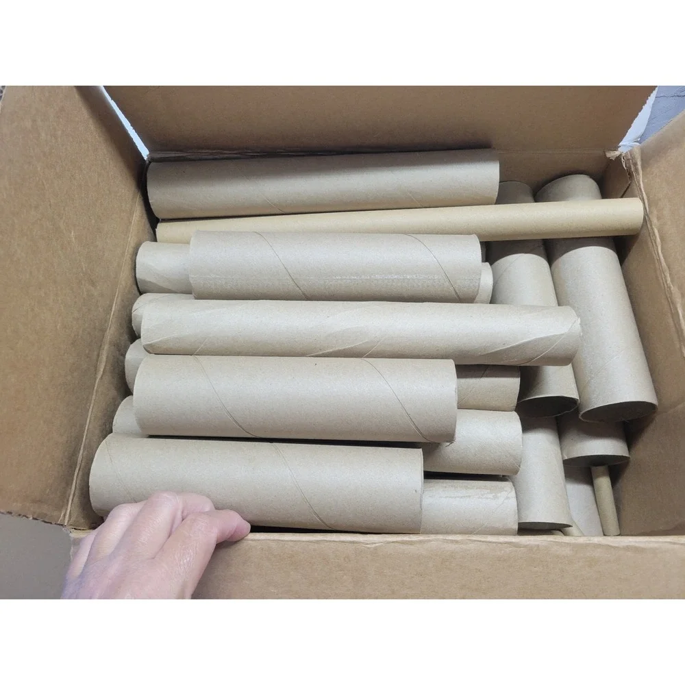60pc Bulk Lot Assorted‎ Cardboard Tubes Kraft Paper Cores Crafting